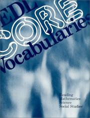 Front cover of Edl Core Vocabularies In Reading, Mathematics, Science, And Social Studies by Stanford E. Taylor