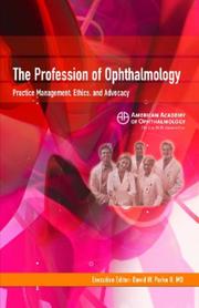 Front cover of The profession of ophthalmology by Unknown