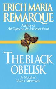 Front cover of Der schwarze Obelisk by Erich Maria Remarque