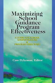 Cover of Maximizing School Guidance Program Effectiveness by Cass Dykeman