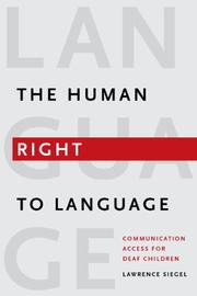 Front cover of The Human Right to Language by Lawrence Siegel