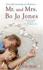 Front cover of Mr. and Mrs. Bo Jo Jones by Ann Head