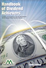 Front cover of Handbook of dividend achievers by Unknown