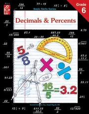 Cover of Decimals and Percents, Grade 6 by Andrea Miles Moran