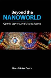 Cover of Beyond the Nanoworld by H. G. Dosch