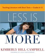 Cover of Less is More by Kimberly Hill Campbell