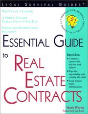 Cover of Essential Guide to Real Estate Contracts by Mark Warda