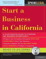 Front cover of "Start a Business in California, 3E (+ CD-ROM)" (How to Start a Business in California) by John Talamo