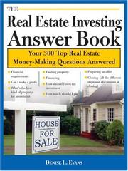 Cover of The Real Estate Investing Answer Book by Denise Evans