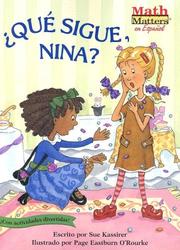 Cover of Que Sigue, Nina?/What's Next, Nina? (Math Matters En Español) by Sue Kassirer