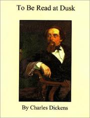 Cover of To Be Read at Dusk by Charles Dickens