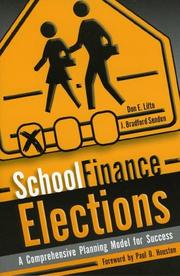 Front cover of School Finance Elections by Paul D. Houston