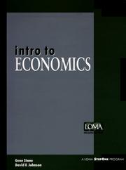 Front cover of Intro to economics by Gene Stone