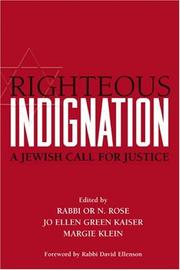 Cover of Righteous indignation by Or N. Rose