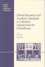 Cover of School Resources and Academic Standards in California by Heather Rose