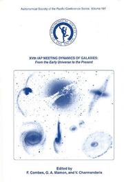 Front cover of XVth IAP Meeting dynamics of galaxies by IAP Meeting (15th 1999 Institut d'astrophysique de Paris)