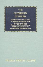 Front cover of The sovereignty of the sea by Thomas Wemyss Fulton