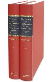 Front cover of History of Legal Education in the United States by Steve Sheppard