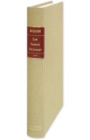 Cover of A dictionary of the Norman or Old French language by Robert Kelham