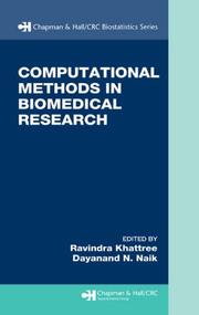 Cover of Computational methods in biomedical research by Ravindra Khattree