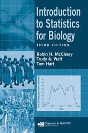 Front cover of Introduction to statistics for biology by Robin H. McCleery