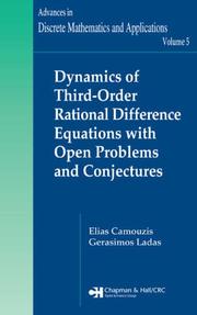 Front cover of Dynamics of third-order rational difference equations with open problems and conjectures by Elias Camouzis