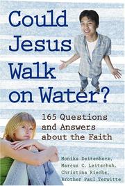 Front cover of Could Jesus walk on water? by Monika Deitenbeck