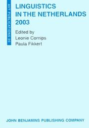 Cover of Linguistics in the Netherlands, 2003 by Unknown