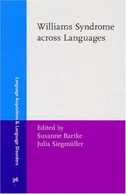 Cover of Williams syndrome across languages by Susanne Bartke