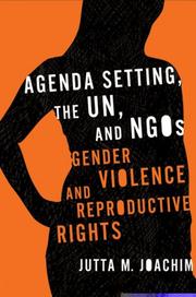 Front cover of Agenda Setting, the UN, and NGOs by Jutta M. Joachim