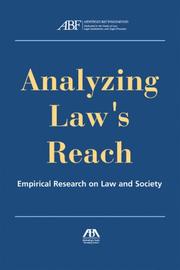 Cover of Analyzing Law's Reach by American Bar Foundation.
