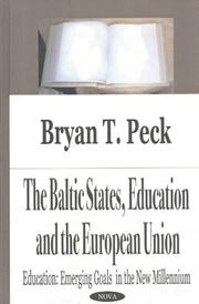 Cover of Education, the Baltic States and the Eu by Bryan T. Peck