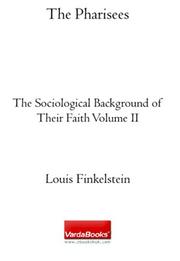 Cover of The Pharisees by Louis Finkelstein