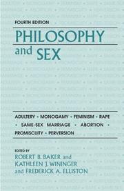 Front cover of Philosophy and sex by Frederick Elliston