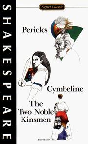 Front cover of Plays (Cymbeline / Pericles / Two Noble Kinsmen) by William Shakespeare