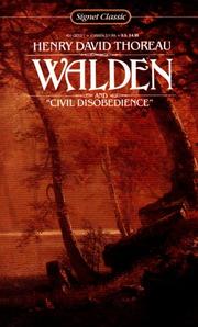 Cover of Walden, or, Life in the Woods  / On the Duty of Civil Disobedience by Henry David Thoreau