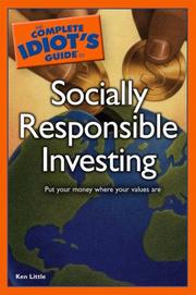 Cover of The Complete Idiot's Guide to Socially Responsible Investing by Ken Little