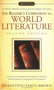 Front cover of The reader's companion to world literature by Lillian Herlands Hornstein