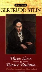 Front cover of Three Lives & Tender Buttons by Gertrude Stein