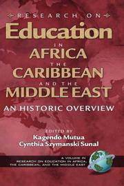 Cover of Research on education in Africa, the Caribbean, and the Middle East by Kagendo Mutua