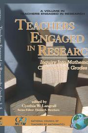Front cover of Teachers Engaged in Research by Cynthia, W. Langrall