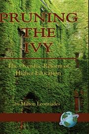 Cover of Pruning The Ivy by Milton Leontiades