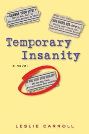 Cover of Temporary insanity by Leslie Sara Carroll