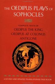 Cover of The Oedipus Plays of Sophocles by Sophocles