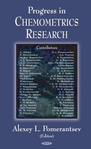 Front cover of Progess in Chemometrics Research by Alexey L. Pomerantsev