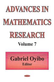 Front cover of Advances in Mathematics Research by Gabriel Oyibo
