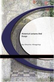 Front cover of Historical lectures and essays by Charles Kingsley