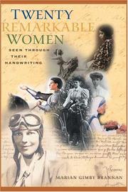 Front cover of Twenty Remarkable Women Seen Through Their Handwriting by Marian Brannan