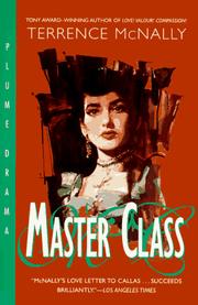 Cover of Master class by Terrence McNally