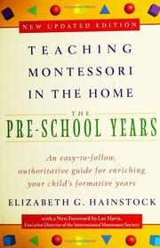Cover of Teaching Montessori in the Home by Elizabeth G. Hainstock